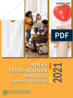 Indeks Pembangunan Manusia Kabupaten Wakatobi 2021