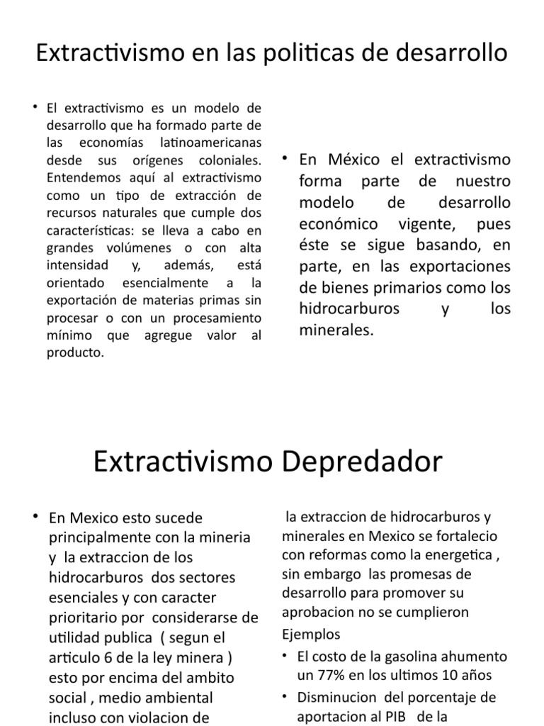 Extractivismo en México: Impacto y Desafíos | PDF | Minería | Petróleo