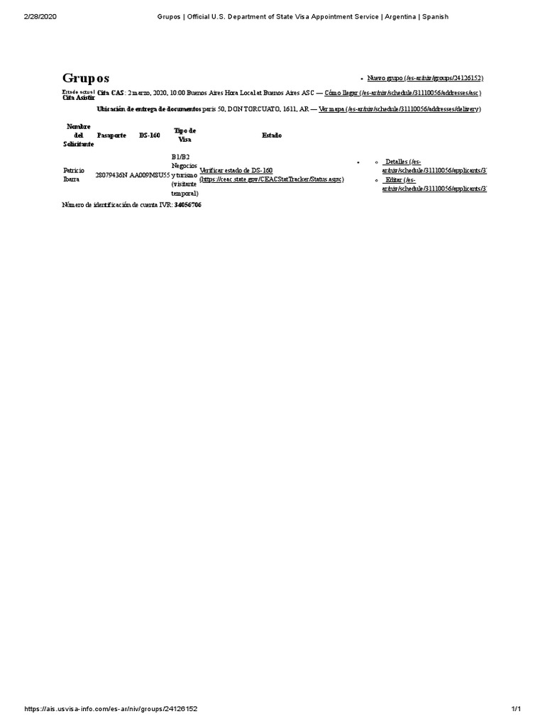 Grupos official u s department of state visa appointment service