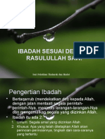 IBADAH SESUAI RASUL