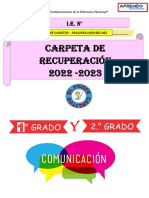 Carpeta de Recuperacion de Comunicacion 1ero y 2do 2022 2023