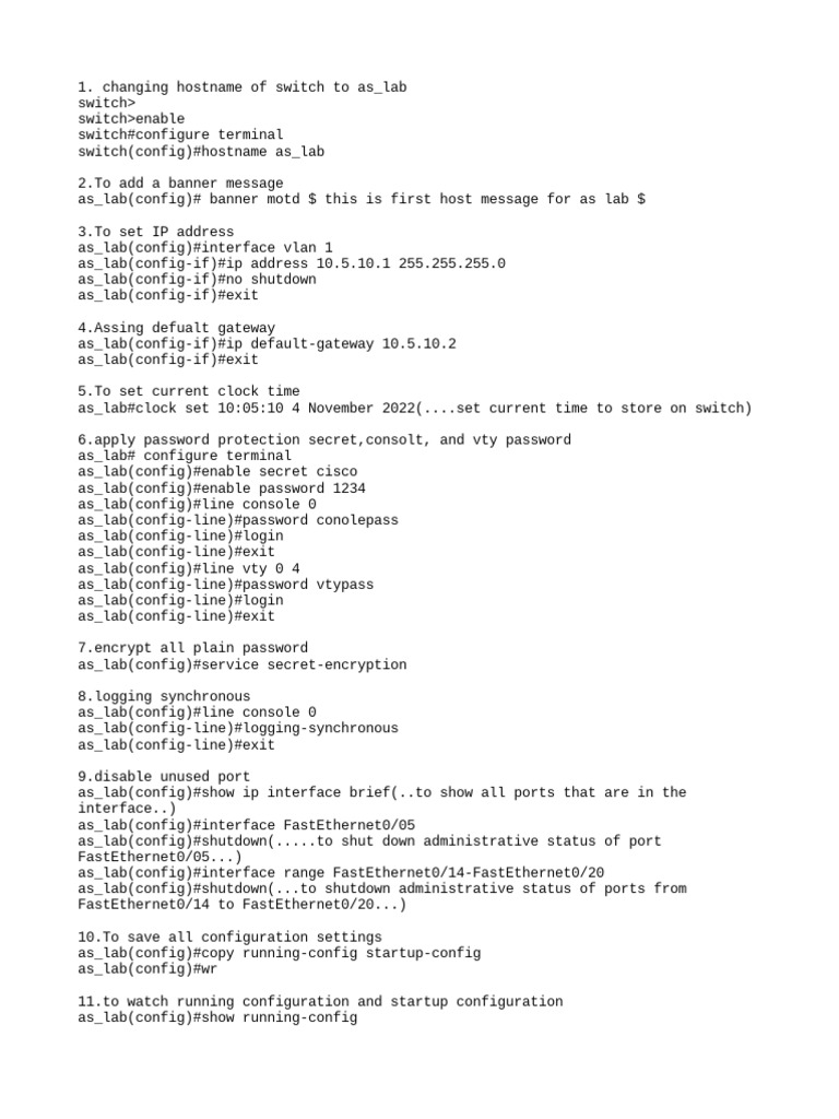 Cisco Switch Configuration Basics PDF