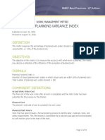 Metric 5 3 5 Planning Variance Index