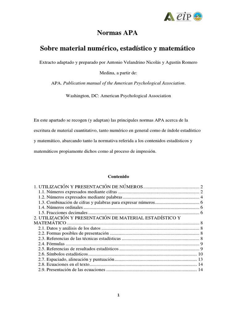 APA Material Numerico PDF | PDF | Estadísticas | Análisis de variación