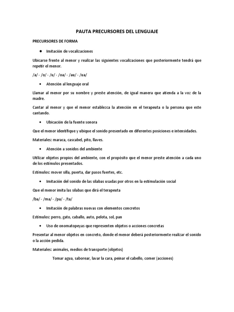 Estrategias para Estimulación del Lenguaje | PDF | Artes del Lenguaje y ...