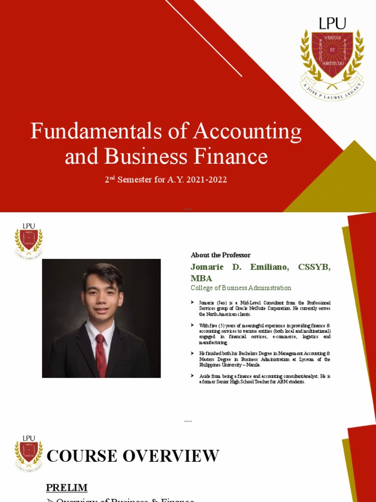Fundamentals of Accounting and Business Finance 3.27.21 | PDF