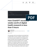 How ChatGPT Recreated Weeks Worth of Digital Health Research in Less Than 5 Hours - LinkedIn