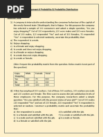 Assignment 6 Probability & Probability Distribution PDF