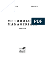 Metodologii Manageriale Editia A II A Burdus Eugen Pro Universitaria Attachment 1 PDF