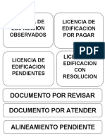 Documento Por Atender Documento Por Revisar: Licencia de Edificacion Observados Licencia de Edificacion Por Pagar