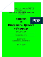 Revista Bioquímica Química Farmacia Tucumán