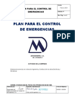 Plan para El Control de Emergencias