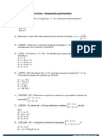 Anexo 1 - Exercícios - Inequações Polinomiais