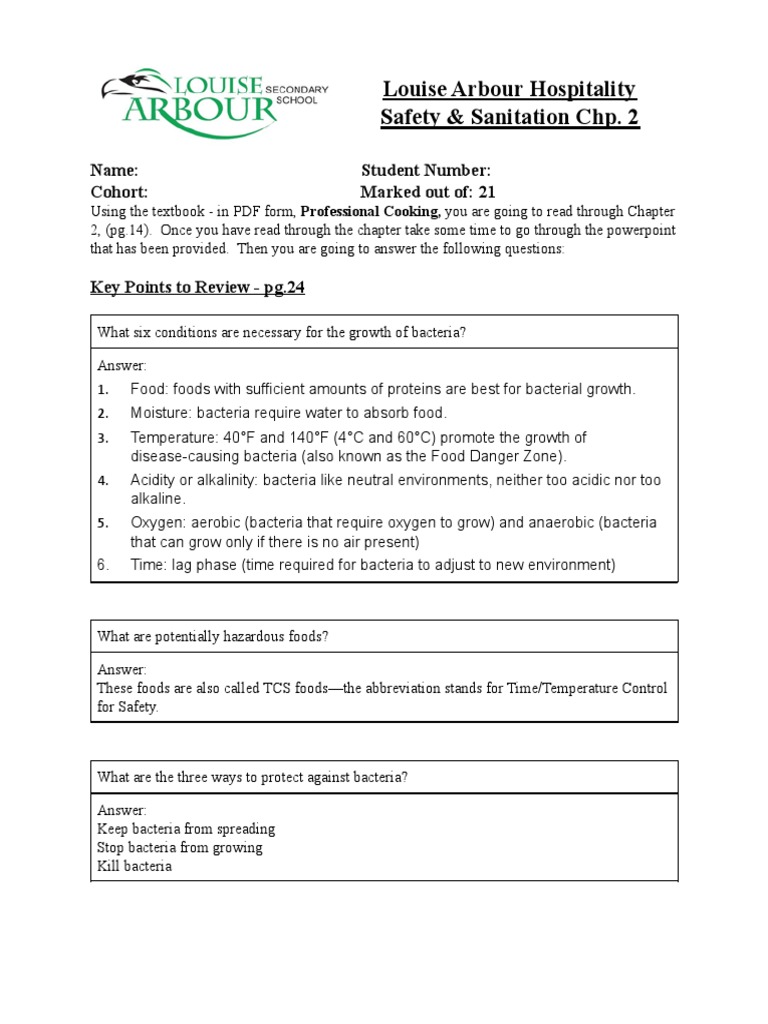 Food Safety & Sanitation Guide | PDF | Bacteria | Foodborne Illness
