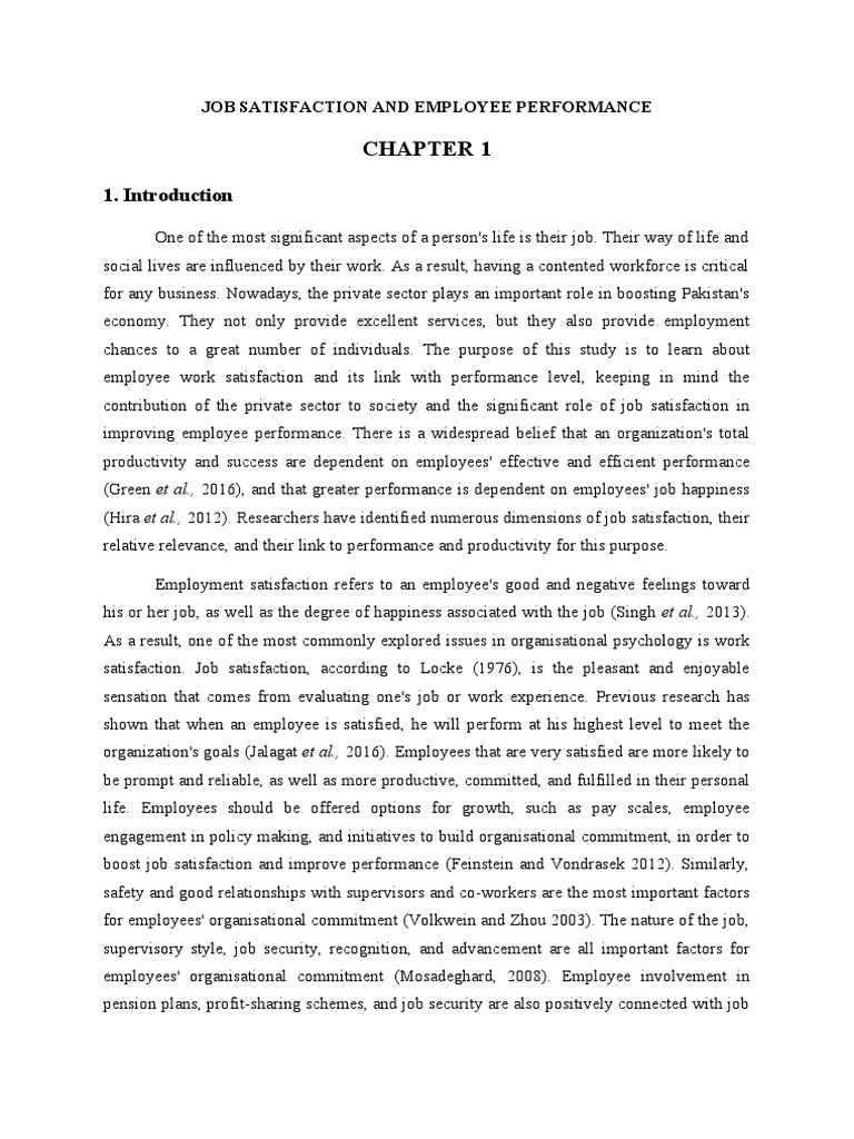 Job Satisfaction and Employee Performance | Download Free PDF | Job ...