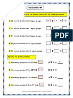 Grade 3 Maths Worksheet Division by Grouping Page 10
