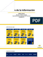 Análisis de La Información: Docente: Nelson Vergara Especialización en Gerencia de Proyectos Uniminuto