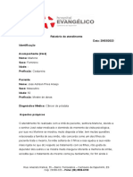 Modelo de Relatorio Hospitalar - Estagio Hospiatalar - São Camilo Es