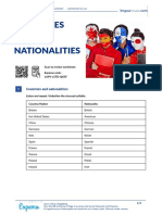 Countries and Nationalities American English Student PDF
