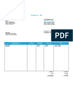 Standaard Factuur Excel