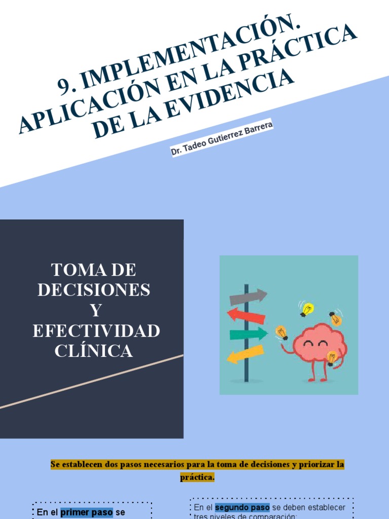 Implementacion. Aplicacion en La Practica de La Evidencia | PDF