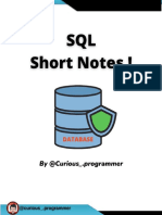 SQL Short Notes PDF