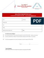 Bulletin D'inscription GLUC