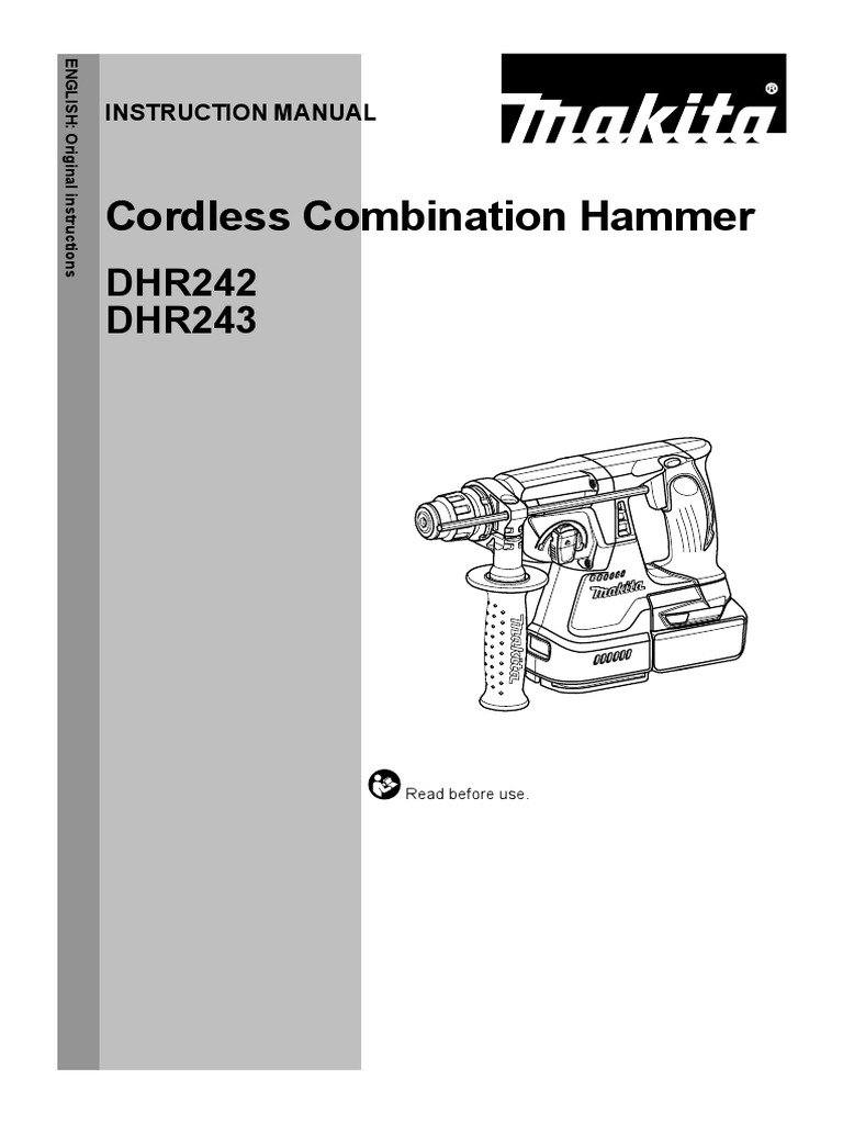 Cordless Hammer Drill Manual PDF