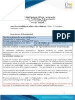 Guía de Actividades y Rúbrica de Evaluación - Fase 5 - Socializar Resultados Finales