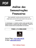 Análise das Demonstrações Financeiras