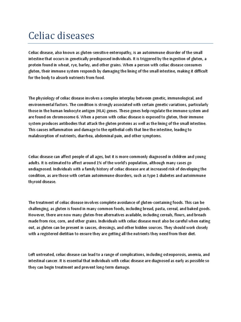 Celiac Diseases | PDF | Coeliac Disease | Gluten