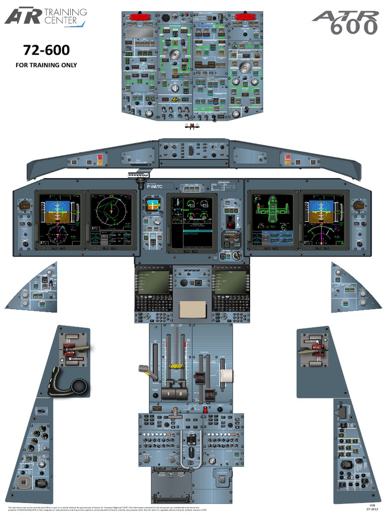 ATR 72-600 Cockpit Overview Guide | PDF | Aviation | Aircraft
