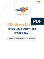 RBI Grade B 2023 70 Plus 20 Days Live Class Schedule