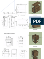 Aparador e gaveteiro detalhados em aço e MDF