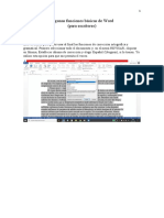 Algunas Funciones de Word para Escritores