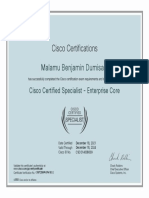 Cisco Certified Specialist - Enterprise Core Certificate PDF