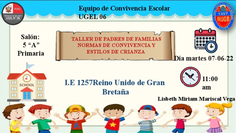 Taller de Convivencia Escolar I.E. 1257 | PDF