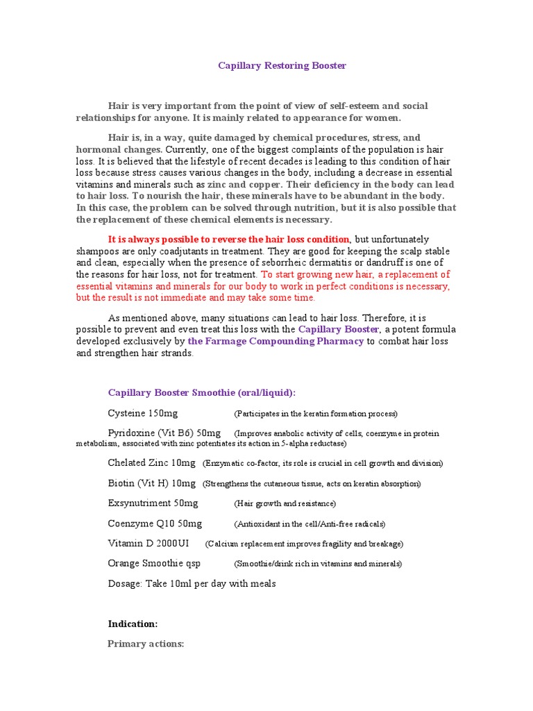 Capillary Restoring Booster | PDF