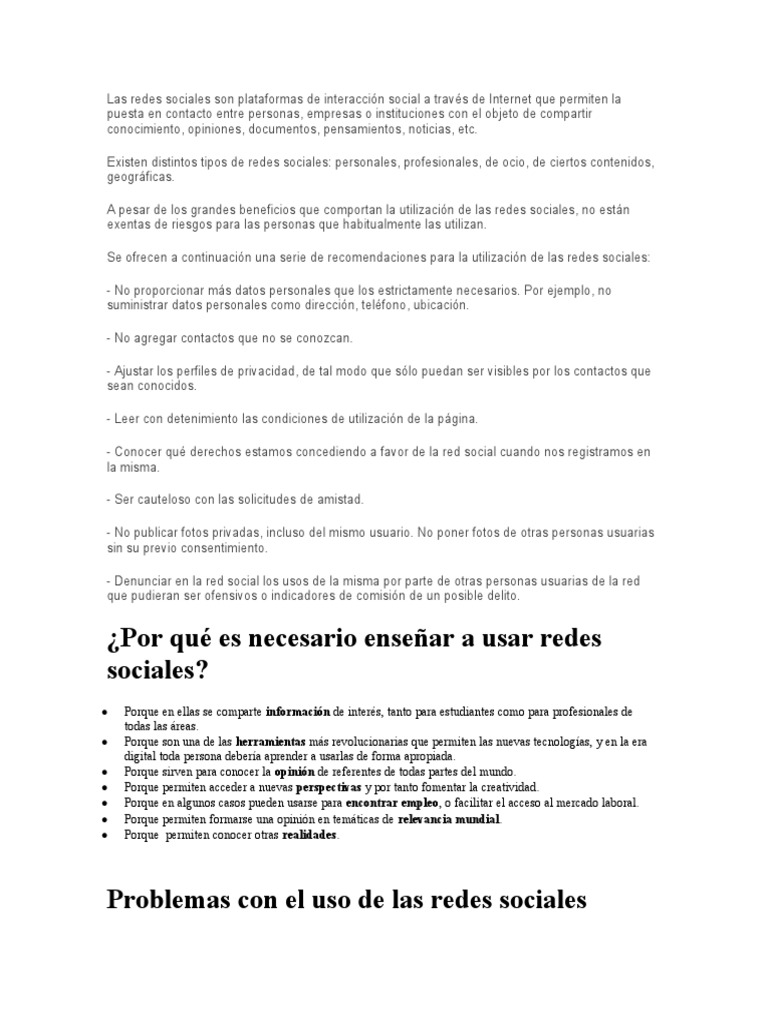 Las Redes Sociales Son Plataformas De Interacción Social A Través De