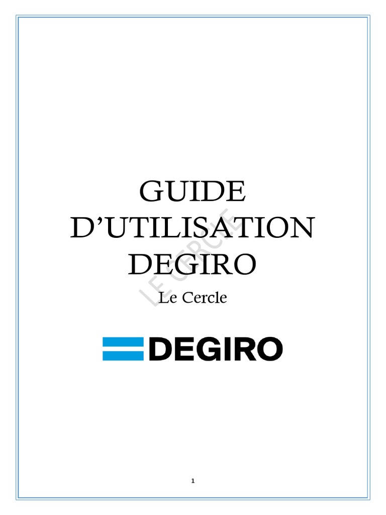 Guide Degiro | PDF | Option (Finance) | Fonds négocié en bourse