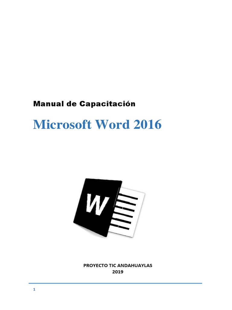Manual de Microsoft Word 2016 | PDF | Microsoft Word | Microsoft