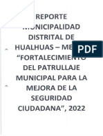 Reporte de Supervision Meta 1 - Municipalidad Distrital de Hualhuas 2022