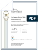 CertificadoDeFinalizacion - Excel para Principiantes Tablas Dinamicas 3652019 PDF