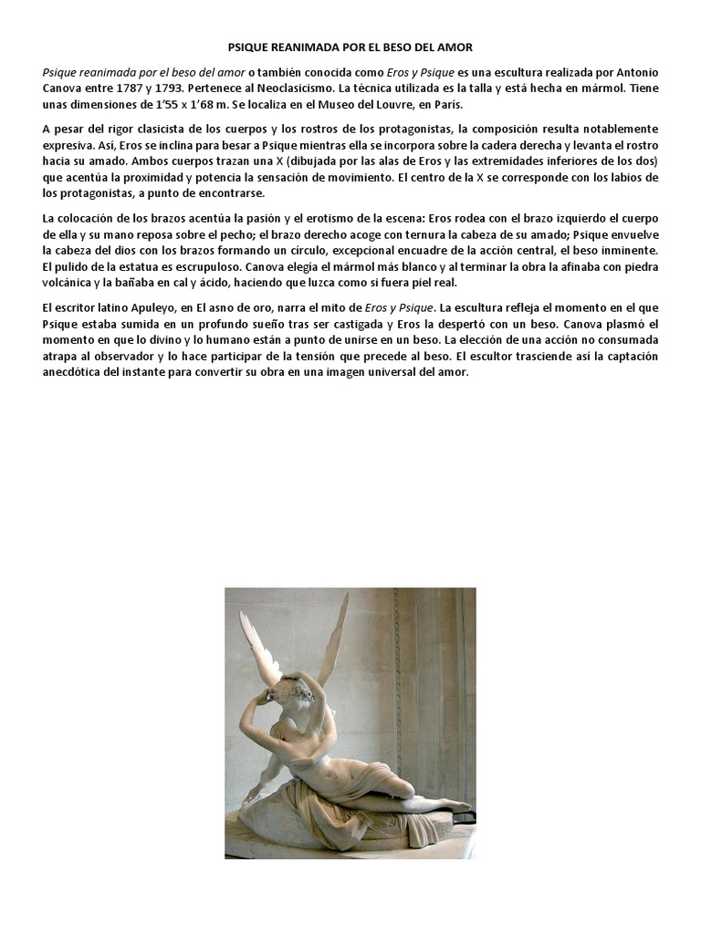 Psique Reanimada Por El Beso Del Amor PDF PDF Arte Cl sicos