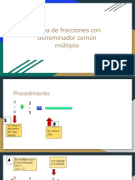 16 de Diciembre Suma de Fracciones Con Denominador Como Multiplo PDF