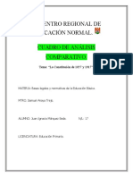 Actividad 3 - Cuadro de Análisis Comparativo - La Constitución de 1857 y 1917