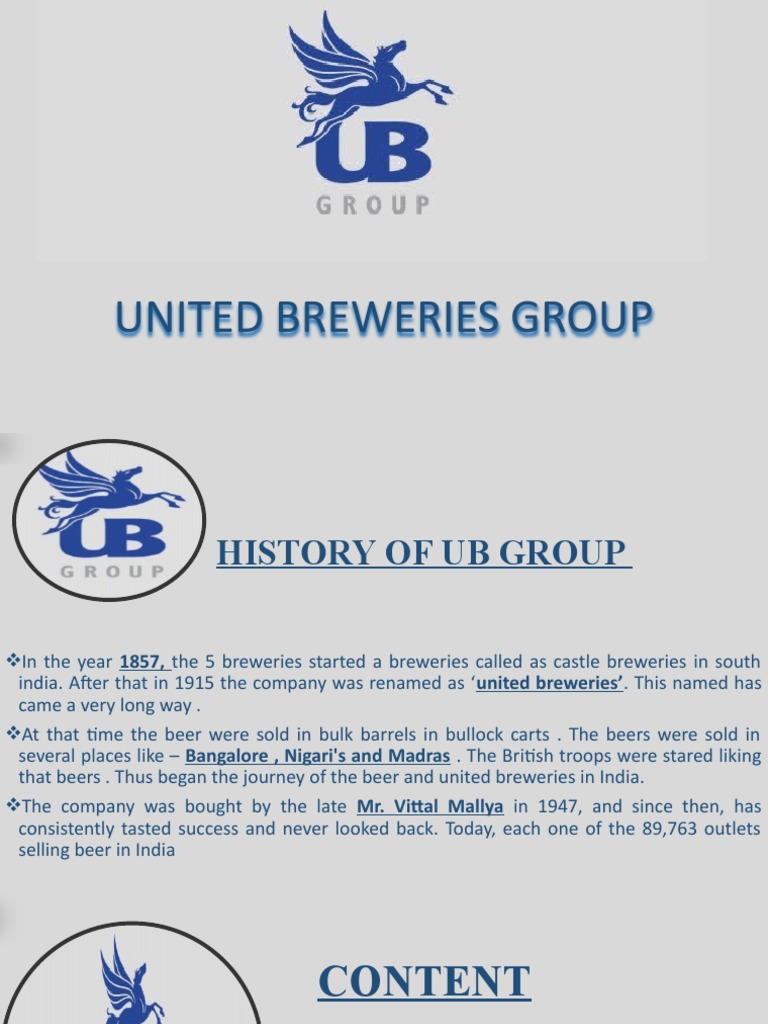 UB Group Presentation OTPE07 PDF Drink Malt Based Drinks