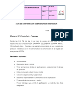 Acta de Conformacion de Brigadas de Emergencia Putumayo