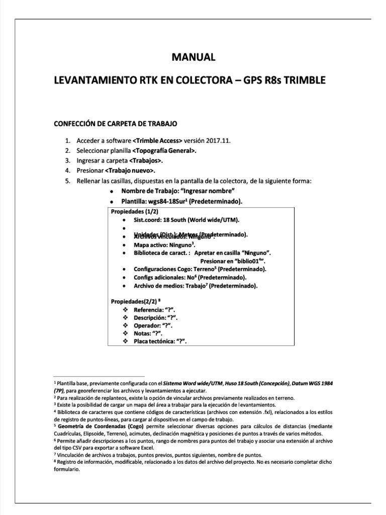 PDF Manual de Levantamiento RTK en Colectora Gps r8s Trimble PDF Free