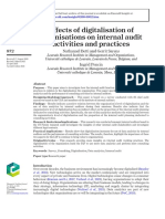 Effects of Digitalisation of Organisations On Internal Audit Activities and Practices (10150)